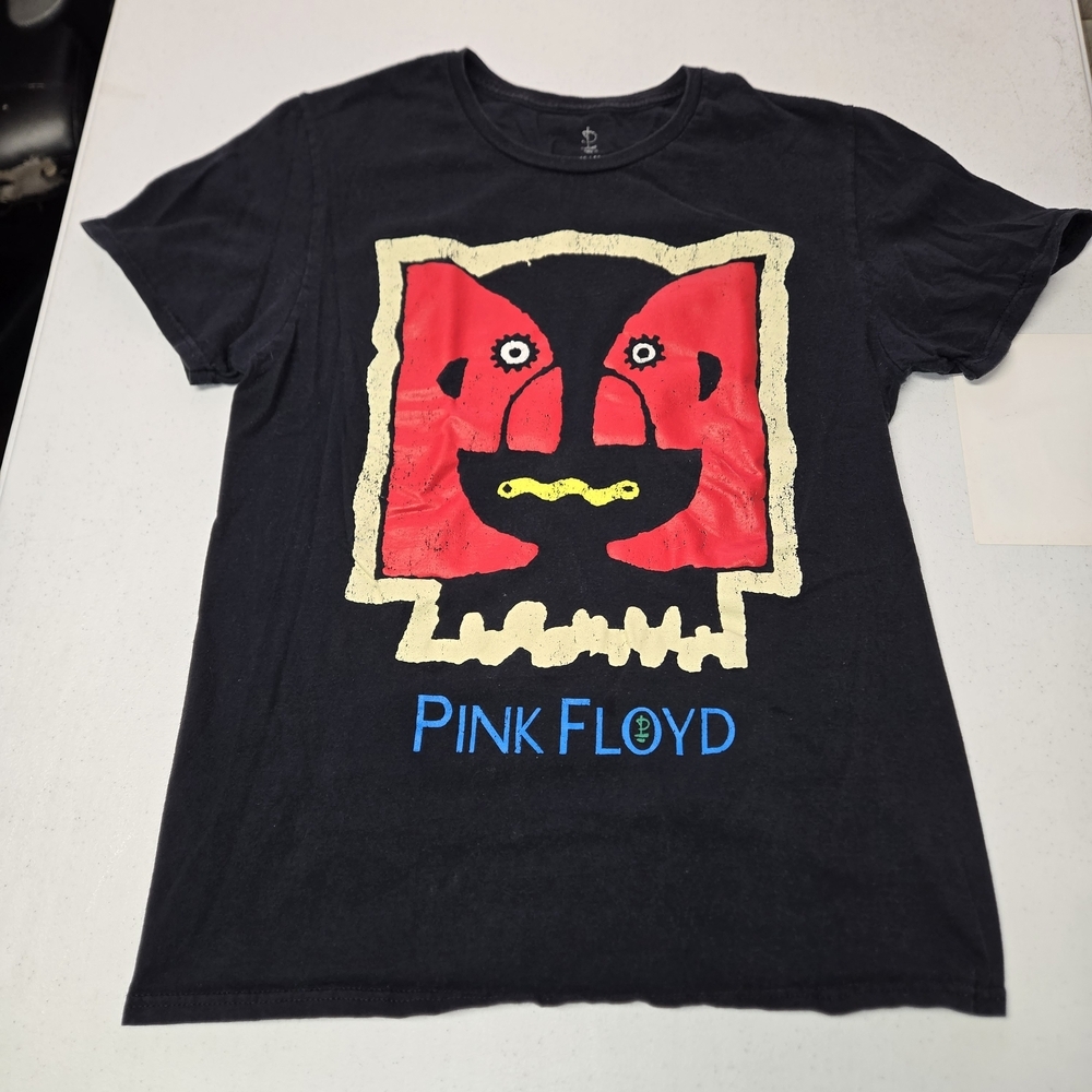 Pink Floyd Women's  T-Shirt - Black with Red and Yellow Graphic